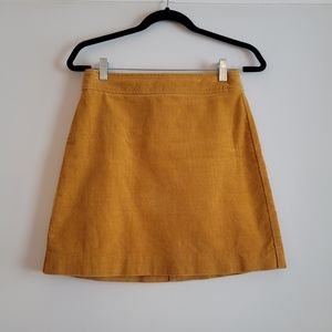 J.Crew | Mustard Yellow Corduroy Skirt